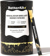 Pure Himalayan Shilajit Sticks with Organic Honey, Saffron | Easy to Consume Shilajit| 30 Sticks for Energy Boost & Immune Support, 85+ Trace Minerals, 75%+ Fulvic Acid - Showlu Well Nation Store